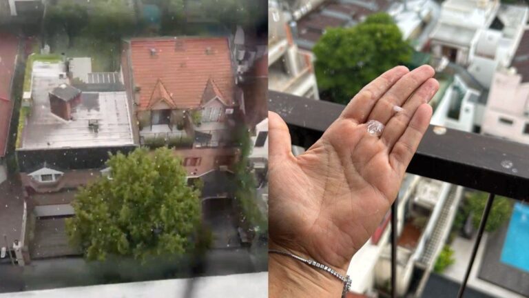 Los videos de la tormenta con granizo en Buenos Aires