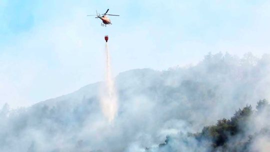 Brigadistas agotados y fuego sin control: duro panorama en Lanín