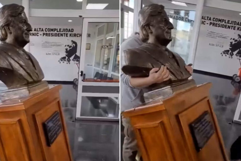 Se quitó del hospital de El Calafate el busto de Néstor Kirchner