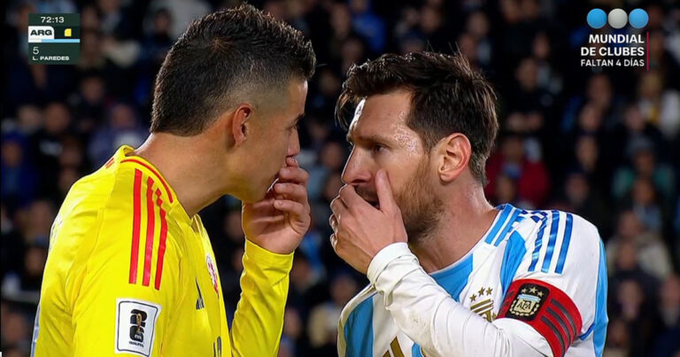El picante cruce entre Lionel Messi y James Rodríguez en Argentina vs Colombia: «Vos hablás mucho»