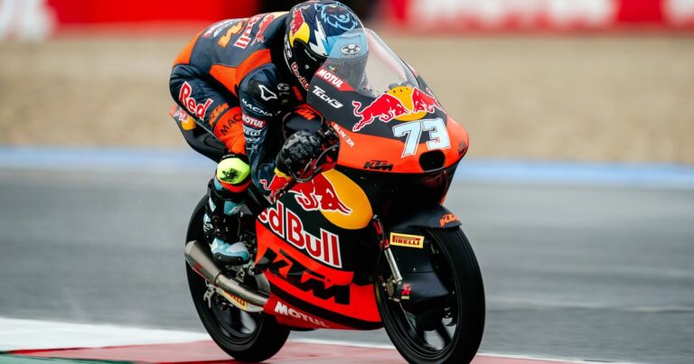 Valentín Perrone tuvo un viernes sensacional en Assen y peleará por la pole position en Moto3