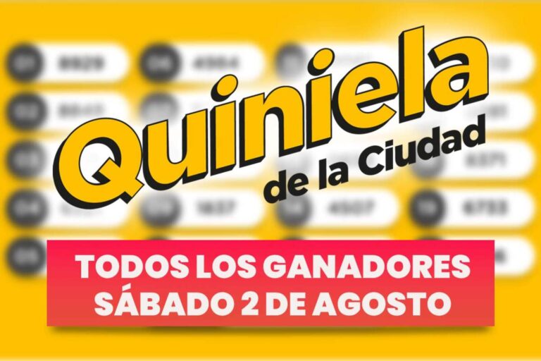 Quiniela Nacional: todos los resultados del sábado 2 de agosto