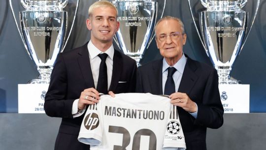 Franco Mastantuono fue presentado oficialmente en el Real Madrid