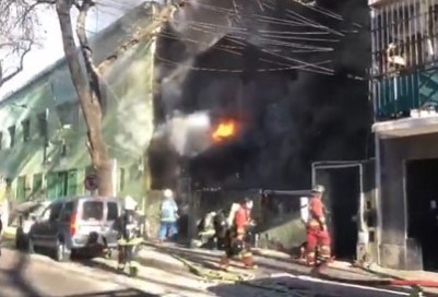 Incendio en un conventillo de La Boca