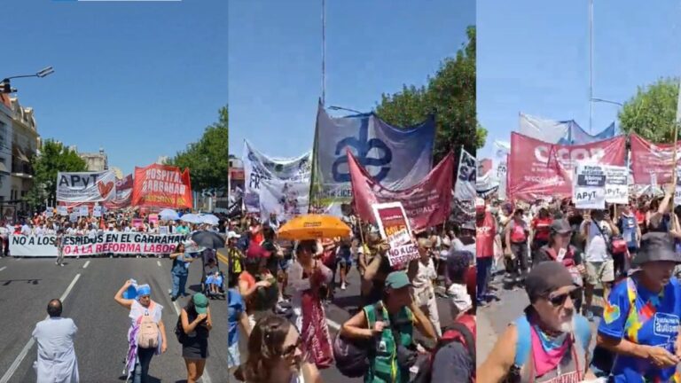 Reforma laboral en VIVO: Tensión entre manifestantes y la policía en la marcha de la CGT al Congreso