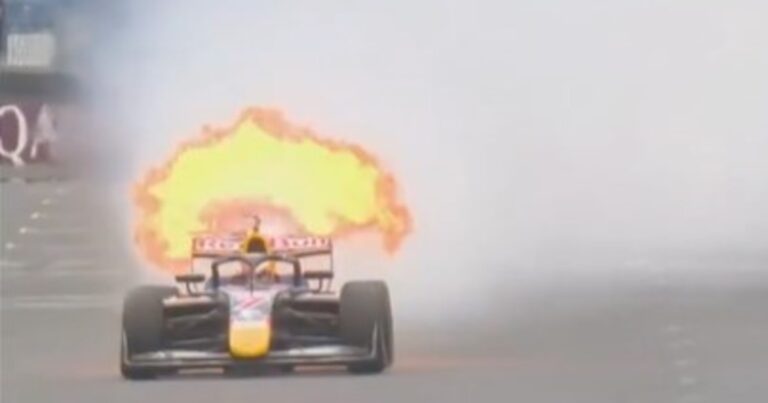 Fórmula 3: al ítalo-argentino Colnaghi se le prendió fuego el motor y no pudo terminar la primera práctica en Melbourne