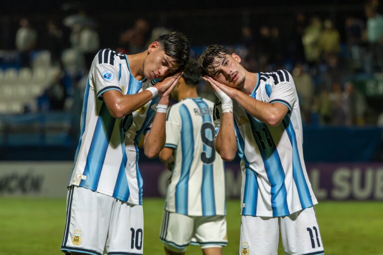 Selección argentina Sub 17 en acción durante el Sudamericano 2025
