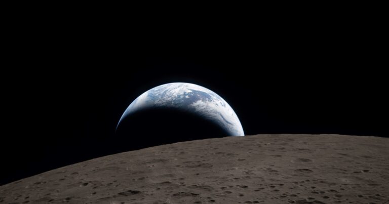 Fotografía de la Tierra ocultándose tras el horizonte de la Luna, captada por la misión Artemis II de la NASA.