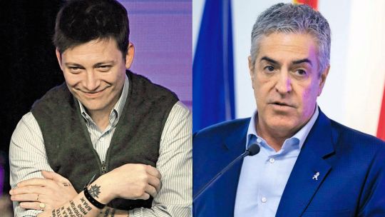 Ilustración de un debate político en redes sociales con referencias a Argentina