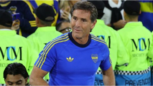 Claudio Úbeda, director técnico de Boca Juniors, durante un entrenamiento.