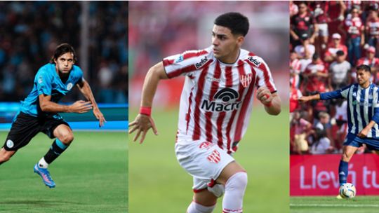 Escudos de Talleres, Belgrano e Instituto sobre fondo de la ciudad de Córdoba