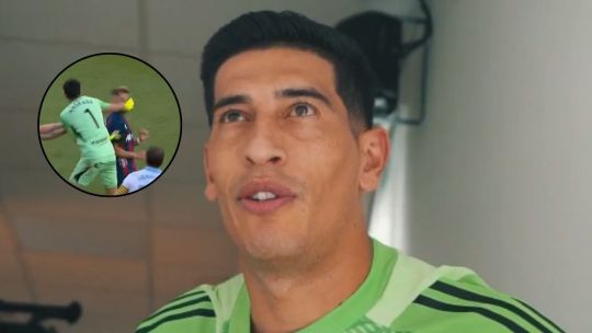 Esteban Andrada durante un partido con la camiseta de Monterrey