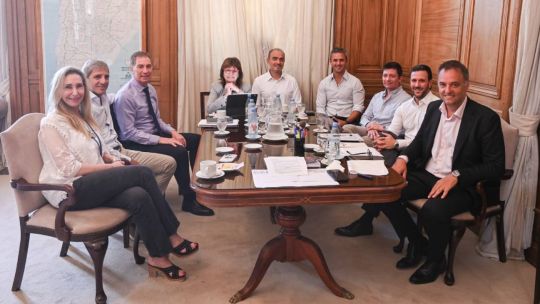 Reunión de la Mesa Política del oficialismo en la Casa de Gobierno.
