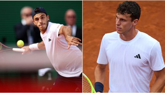 Francisco Cerúndolo celebrando un punto en el Masters 1000 de Madrid