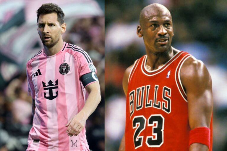 Lionel Messi y Michael Jordan, dos leyendas del deporte mundial.