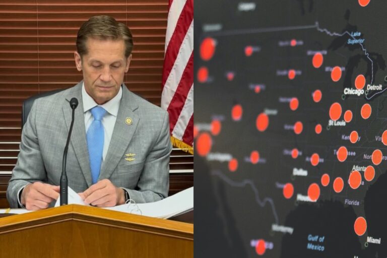 Mapa de Washington D.C. con los límites actuales y la propuesta de expansión hacia Virginia
