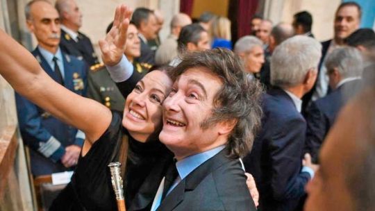 Sandra Pettovello, ministra de Capital Humano, durante una conferencia de prensa.