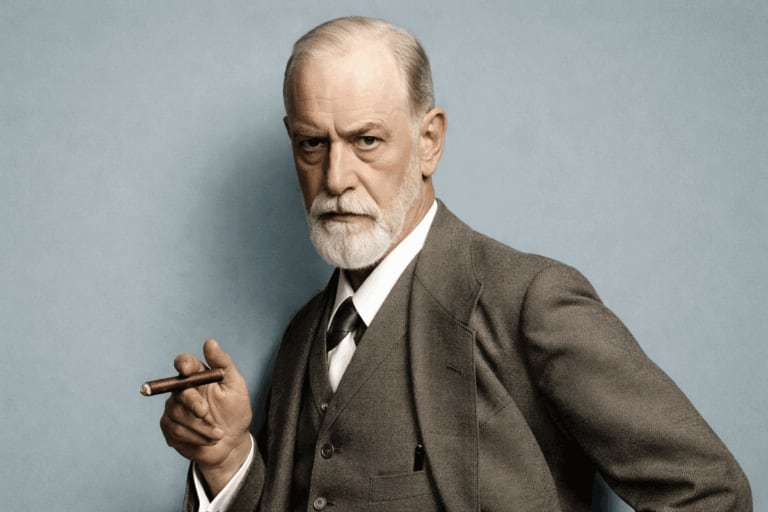 Retrato de Sigmund Freud, padre del psicoanálisis