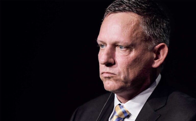 Peter Thiel en una conferencia tecnológica
