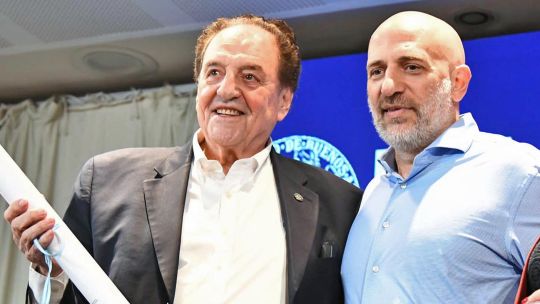 Acto de entrega del doctorado honoris causa en la Facultad de Ciencias Económicas de la UBA.