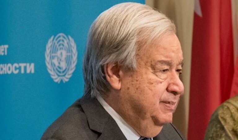 António Guterres durante una reunión del Consejo de Seguridad de la ONU