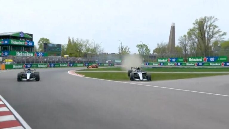 George Russell y Kimi Antonelli en la Sprint del GP de Canadá
