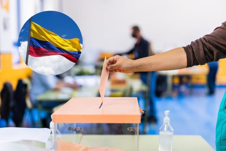 Urnas electorales en Colombia durante las elecciones presidenciales de 2026