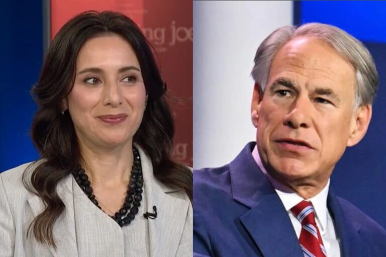 Mapa de Texas con banderas de Estados Unidos y resultados de encuesta electoral