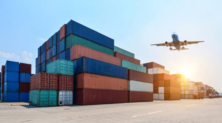 Gráfico de barras con la evolución de la balanza comercial argentina en abril