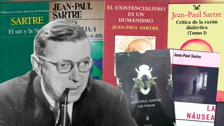 Retrato de Jean-Paul Sartre, filósofo existencialista francés
