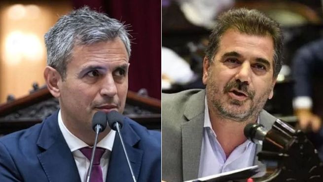 Martín Menem y Cristian Ritondo en la Cámara de Diputados