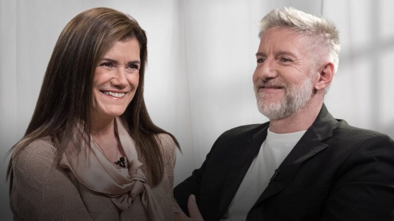 Pilar Sordo y Luis Novaresio durante la charla del ciclo Nada es tan simple
