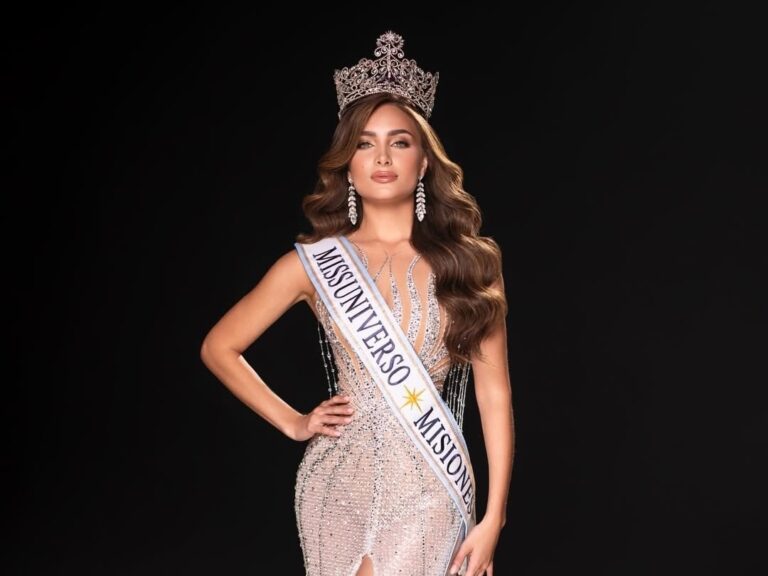 Tamara Rogouski con la corona y banda de Miss Universo Argentina 2026