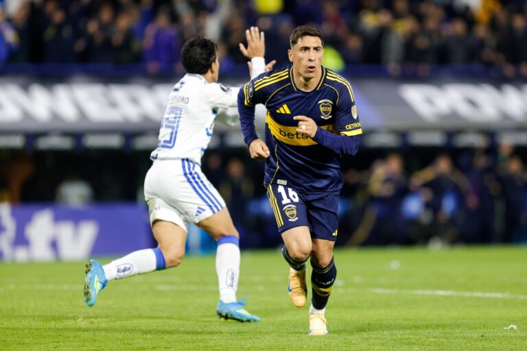 Jugadores de Boca Juniors durante el partido contra Cruzeiro por la Copa Libertadores 2026