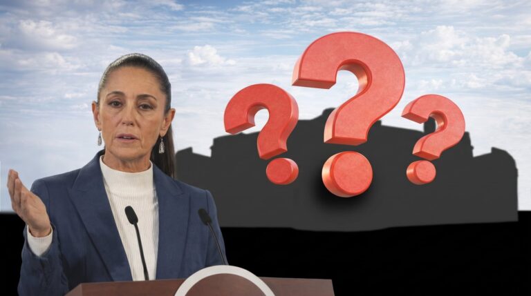 Claudia Sheinbaum durante conferencia matutina anunciando sede del informe de dos años de gobierno