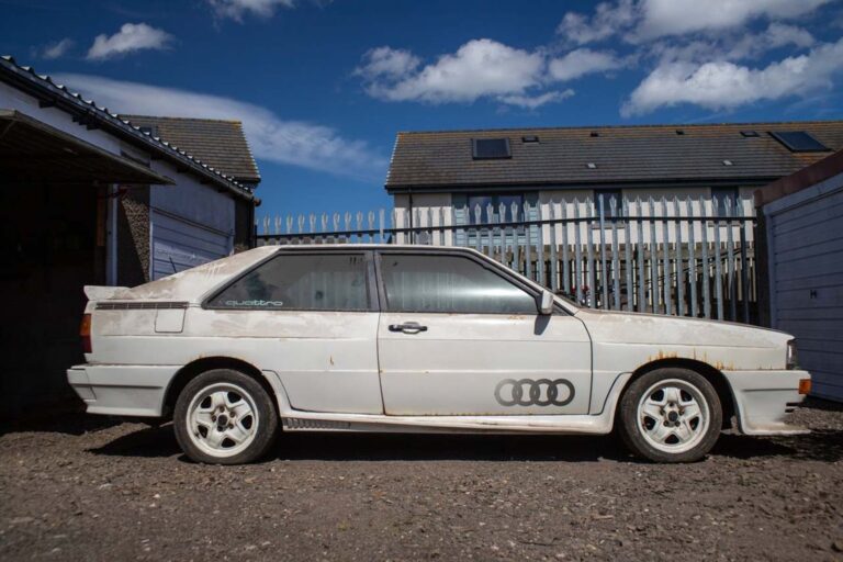 Audi Quattro Turbo 1982 guardado en garage en Montrose, Escocia
