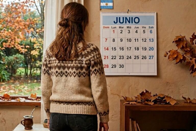 Calendario de junio 2026 con feriados marcados