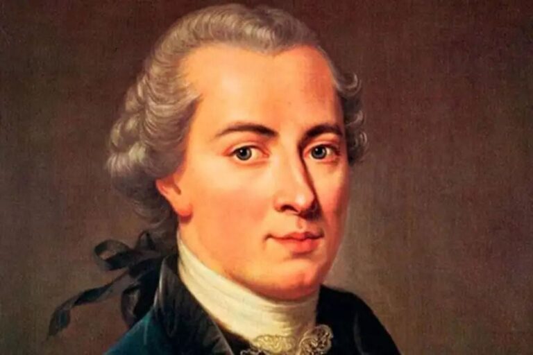 Retrato de Immanuel Kant, filósofo alemán del siglo XVIII