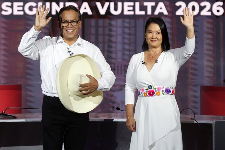 Keiko Fujimori y Roberto Sánchez en la segunda vuelta electoral de Perú 2026