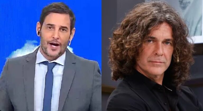 Rodrigo Lussich y Mariano Martínez en un programa de televisión