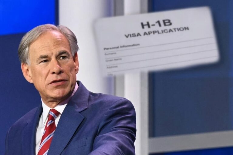 Gobernador de Texas Greg Abbott en conferencia de prensa