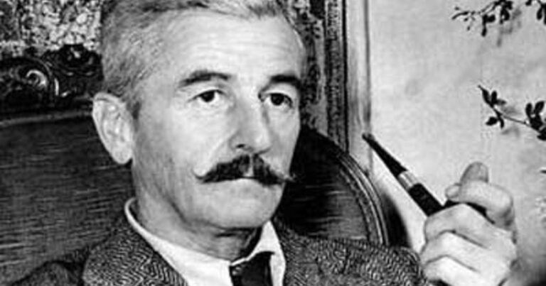 Retrato del escritor William Faulkner