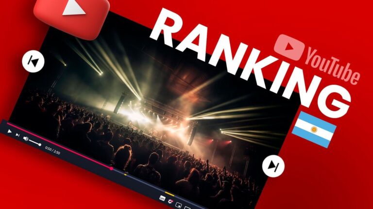 Captura de pantalla de la sección de tendencias de YouTube en Argentina