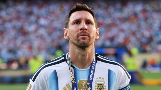 Lionel Messi con la camiseta de la Selección Argentina